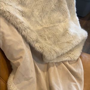 Restoration Hardware faux fur throw